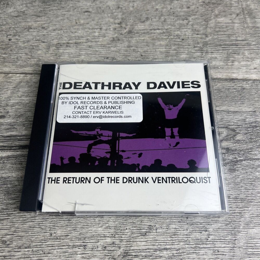 The Deathray Davies The Drunk Ventriloquist CD 2000 PROMO Idol Records